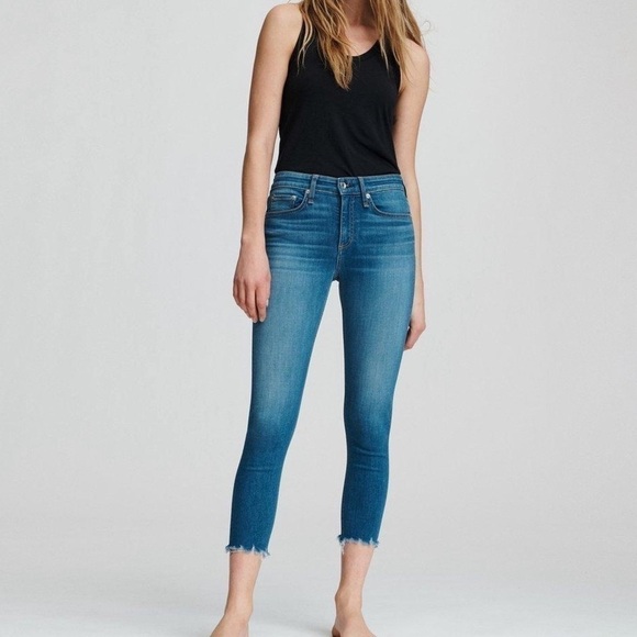 Rag & Bone Cate Mid-Rise Ankle Skinny Jeans in Flint Wash Sz 25 - Picture 1 of 8